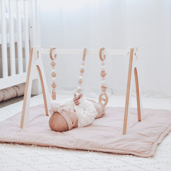 Wooden Play Gym & Toy Package: White Frame